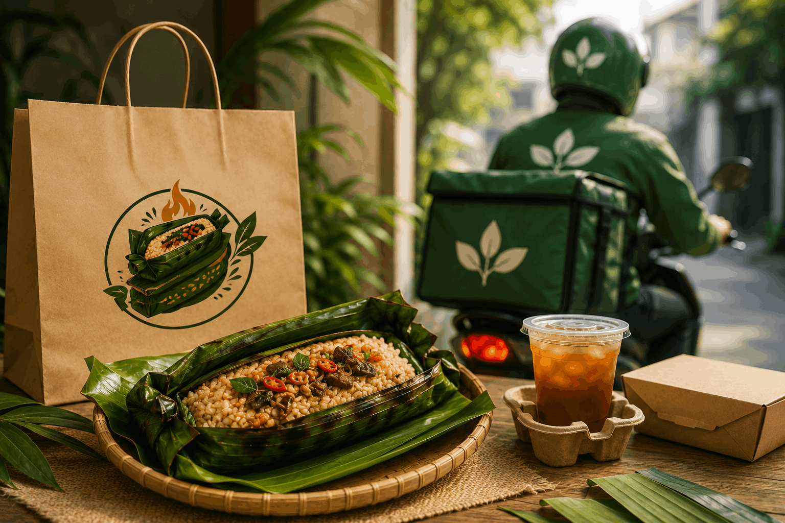 Nasi bakar enak siap diantar langsung ke lokasi pilihanmu