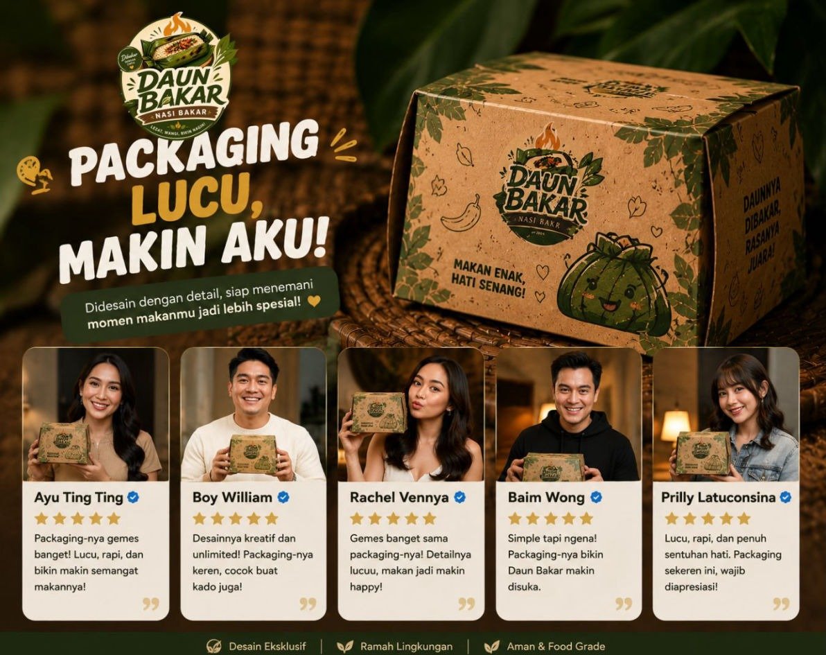 Nasi bakar enak dengan testimoni positif dari berbagai pelanggan