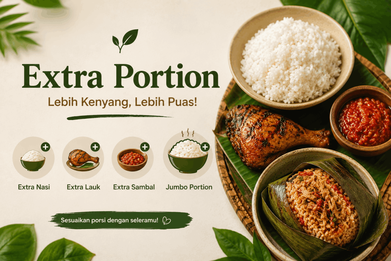 Customize menu favoritmu untuk pengalaman Nasi bakar enak yang lebih personal