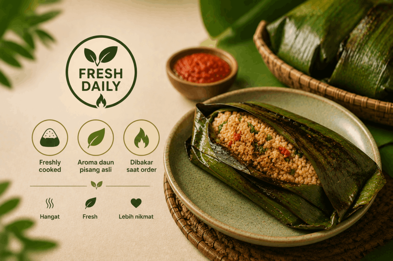Halaman FAQ untuk membantu pelanggan menikmati Nasi bakar enak