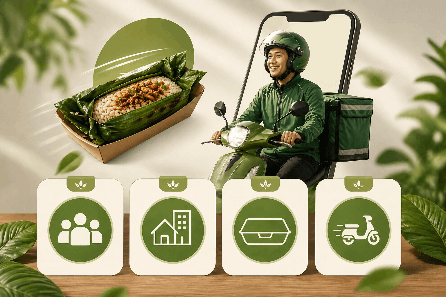 Layanan delivery praktis untuk menikmati Nasi bakar enak