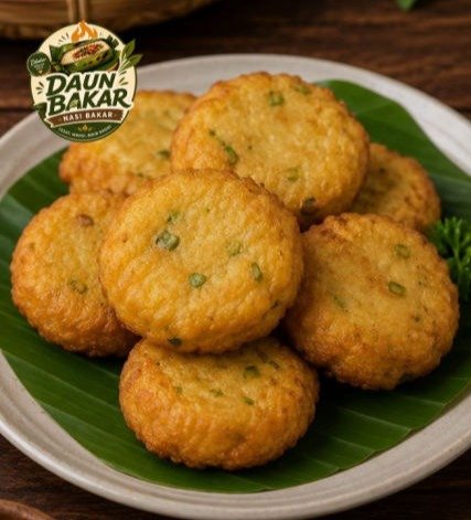 Nasi bakar enak dengan perkedel kentang gurih dan lembut