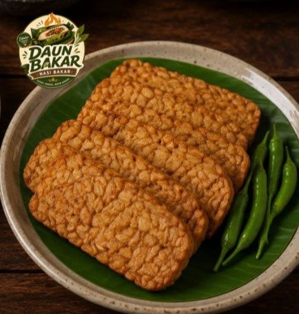 Tempe goreng crispy sebagai pendamping Nasi bakar enak