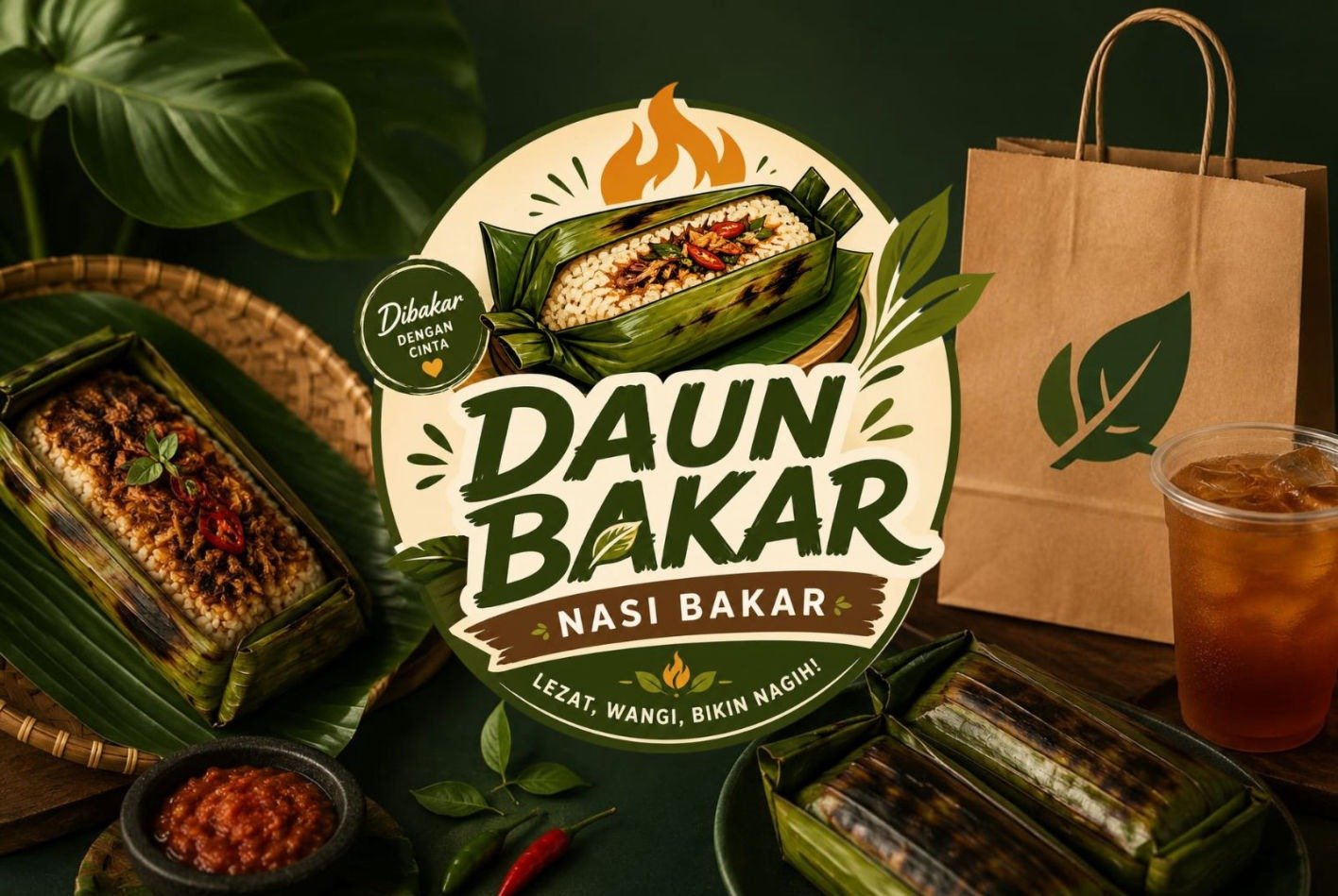 Nasi bakar enak siap diambil melalui layanan pick up praktis